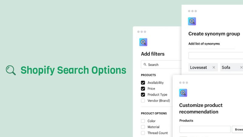 Shopify Search Options