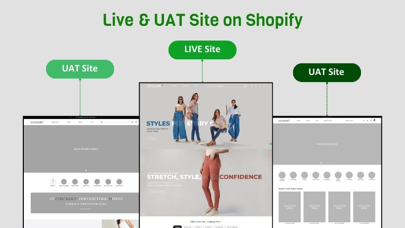 Live & UAT Site on Shopify